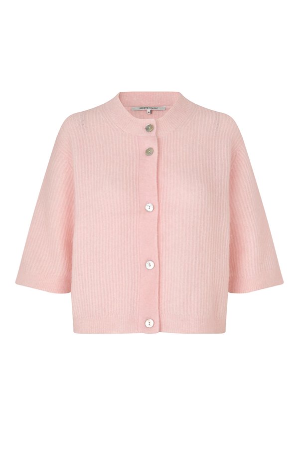 Second Female andrea rib cardigan crystal pink