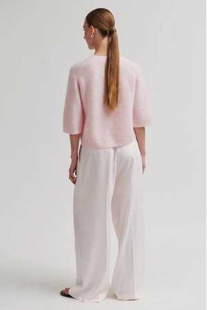 Second Female andrea rib cardigan crystal pink detail
