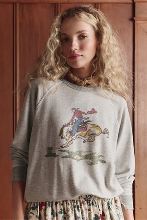 The Great the college sweatshirt with rider graphic  back