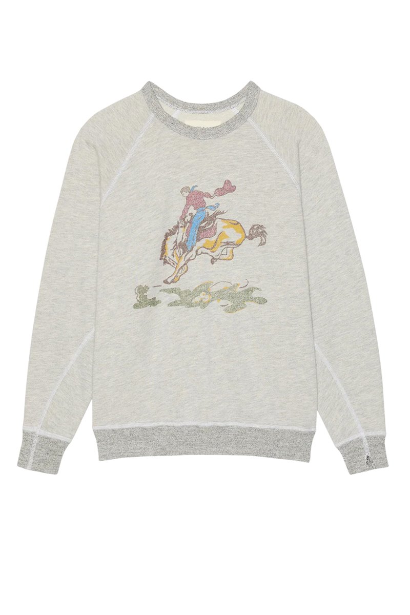 The Great the college sweatshirt with rider graphic  side