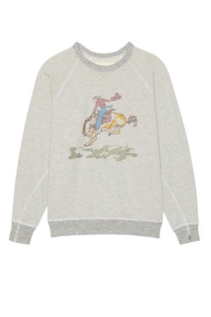 The Great the college sweatshirt with rider graphic  side