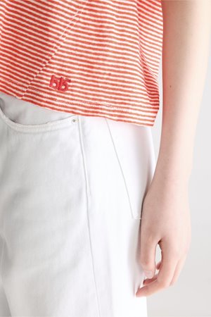 Bellerose vlynn stripe tee red side