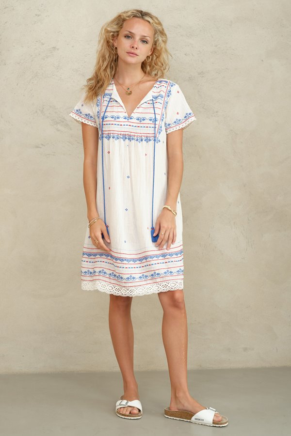 M.A.B.E Elsa Embroidered Sun Dress 