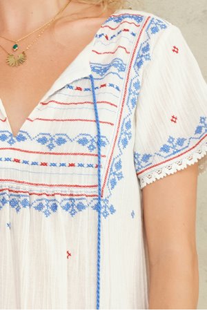 M.A.B.E elsa embroidered sun dress  back