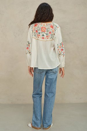 M.A.B.E loren embroidered top multi  side