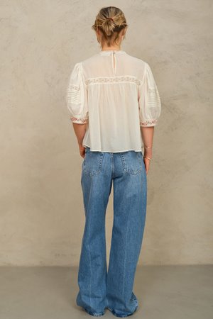 M.A.B.E fleur embroidered top multi  back