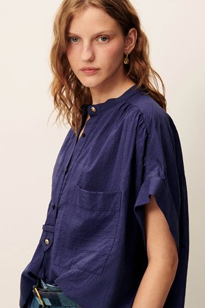 Sessun camille top blue back