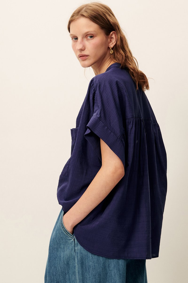 Sessun camille top blue detail