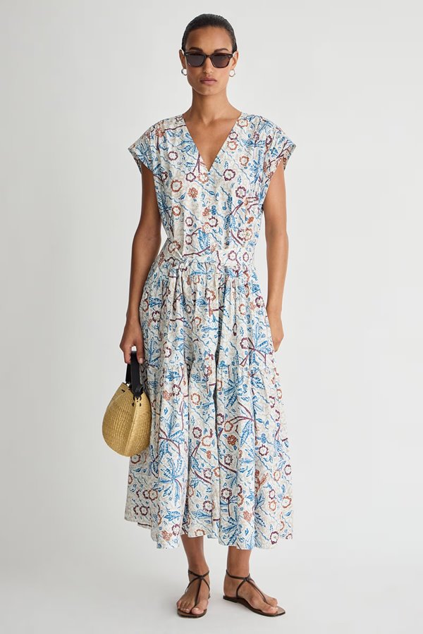 Apiece Apart Agathe Tier Maxi Dress Batik