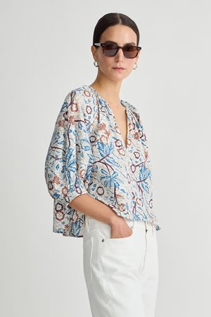 Apiece Apart nele lantern sleeve top back