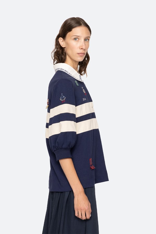 Sea NY Claira Embroidered Rugby Shirt