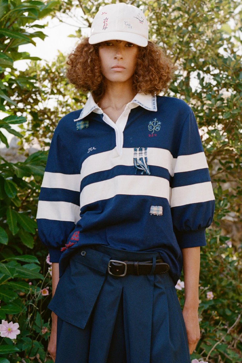 Sea NY claira embroidered rugby shirt side