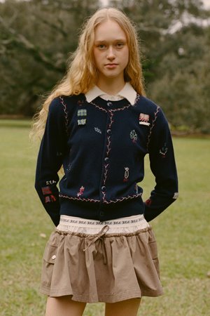 Sea NY claira cardigan navy side