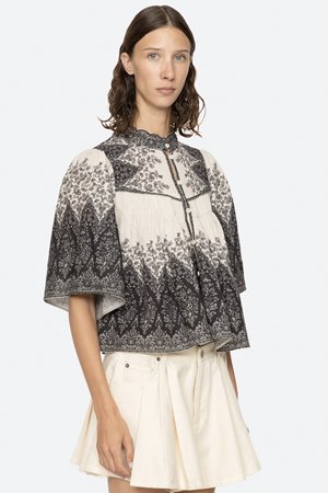 Sea NY hedra print top