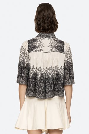 Sea NY hedra print top back