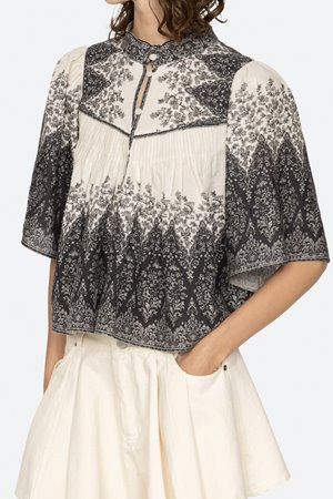 Sea NY hedra print top side