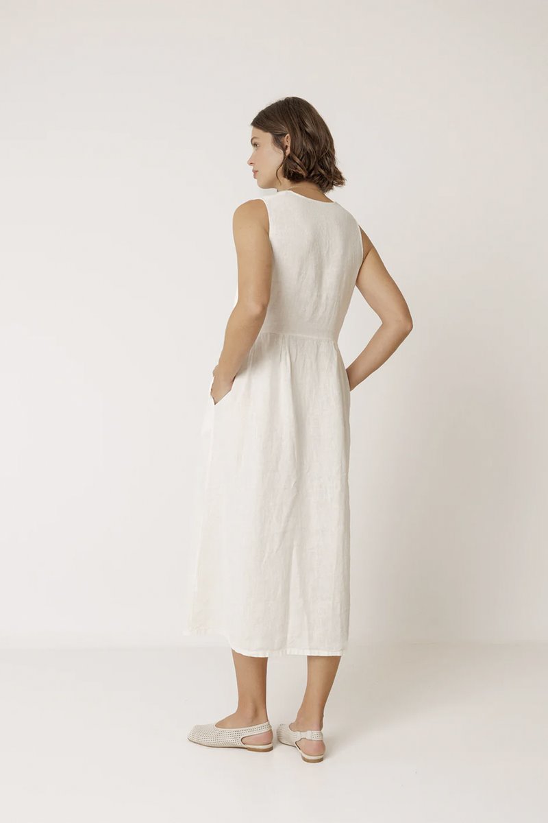 Indi & Cold  linen multi dress back