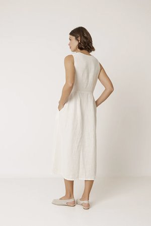 Indi & Cold  linen multi dress back