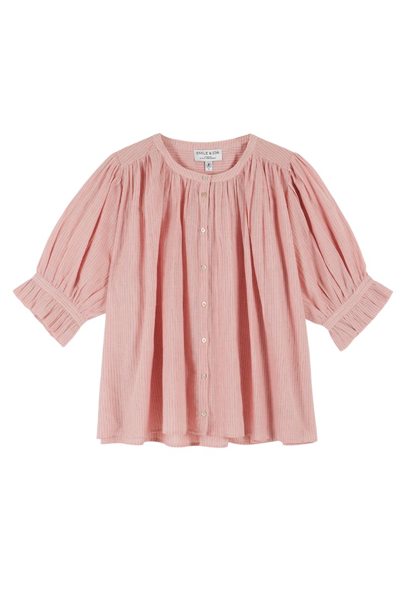 Emile et Ida donatella blouse antibes pink back