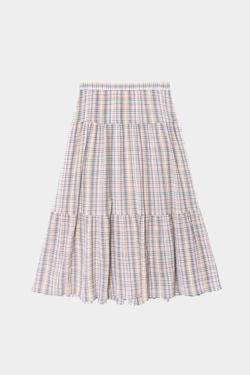 Xirena  alexia skirt blue bayou detail