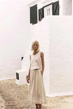 Xirena  lucille skirt winds linen side