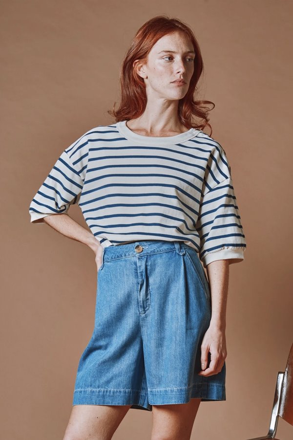 Emile et Ida Dori Short Sleeve Navy