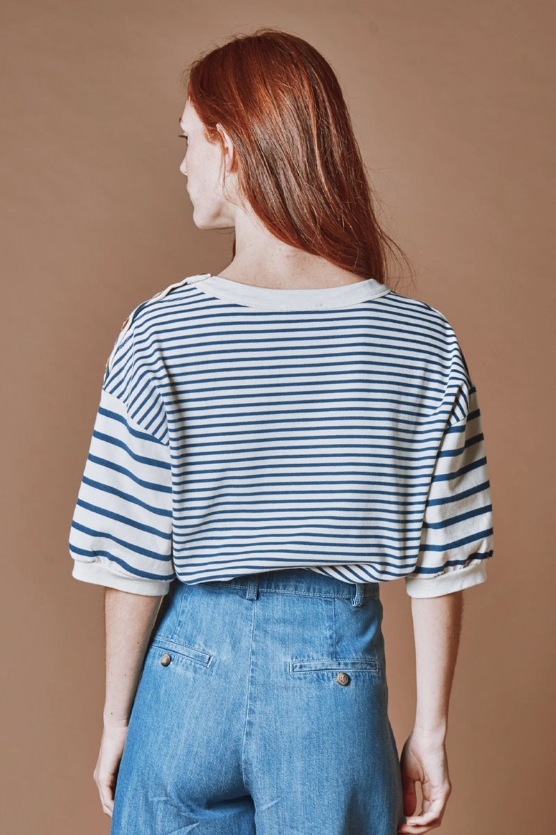 Emile et Ida dori short sleeve navy back