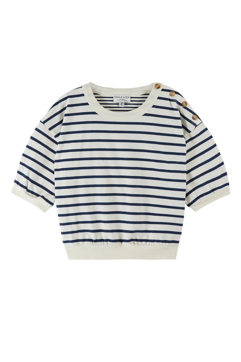 Emile et Ida dori short sleeve navy side
