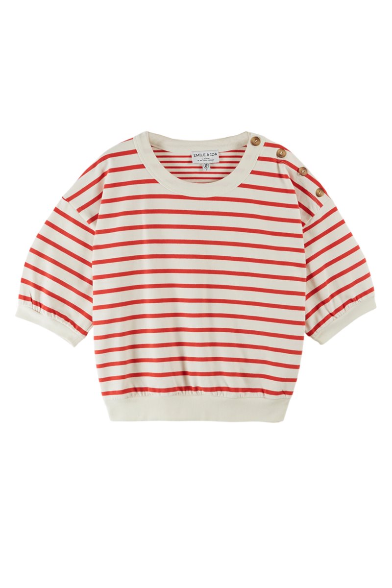 Emile et Ida dori short sleeve red back