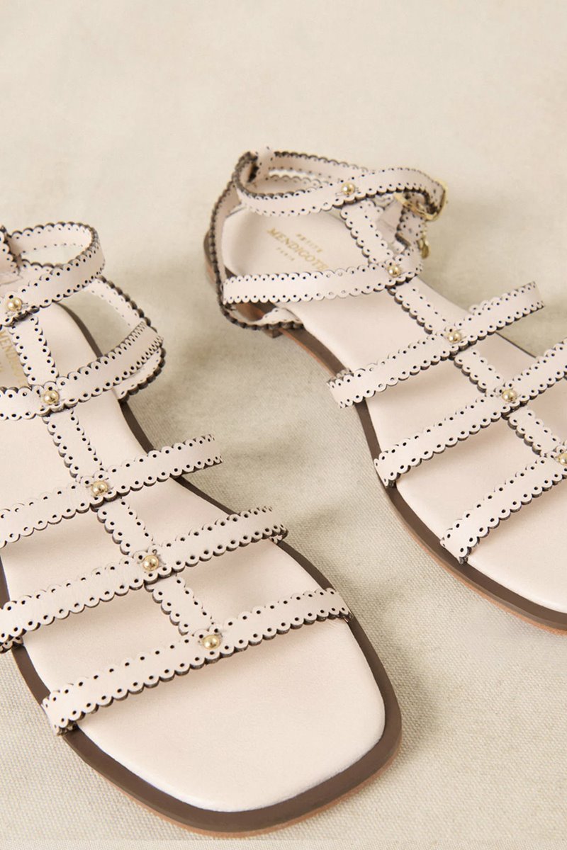 Petite Mendigote cleophee sandals ecru back