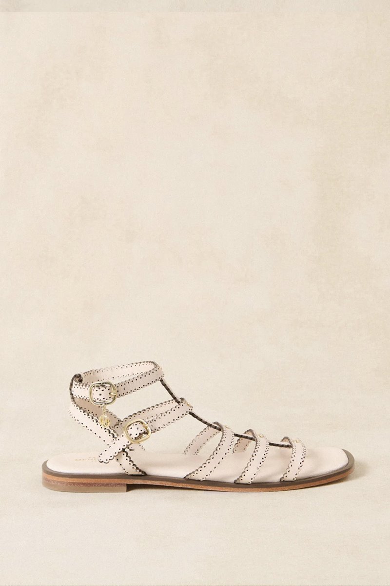 Petite Mendigote cleophee sandals ecru side