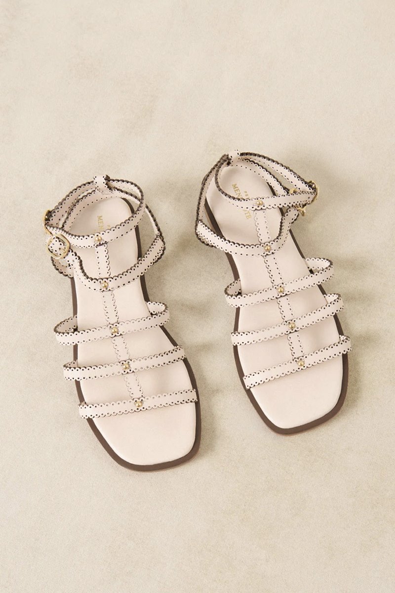 Petite Mendigote cleophee sandals ecru detail