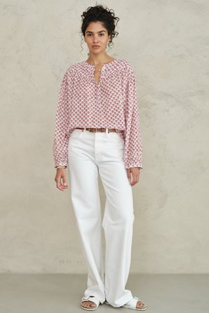 M.A.B.E letty long sleeve top pink