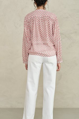 M.A.B.E letty long sleeve top pink side