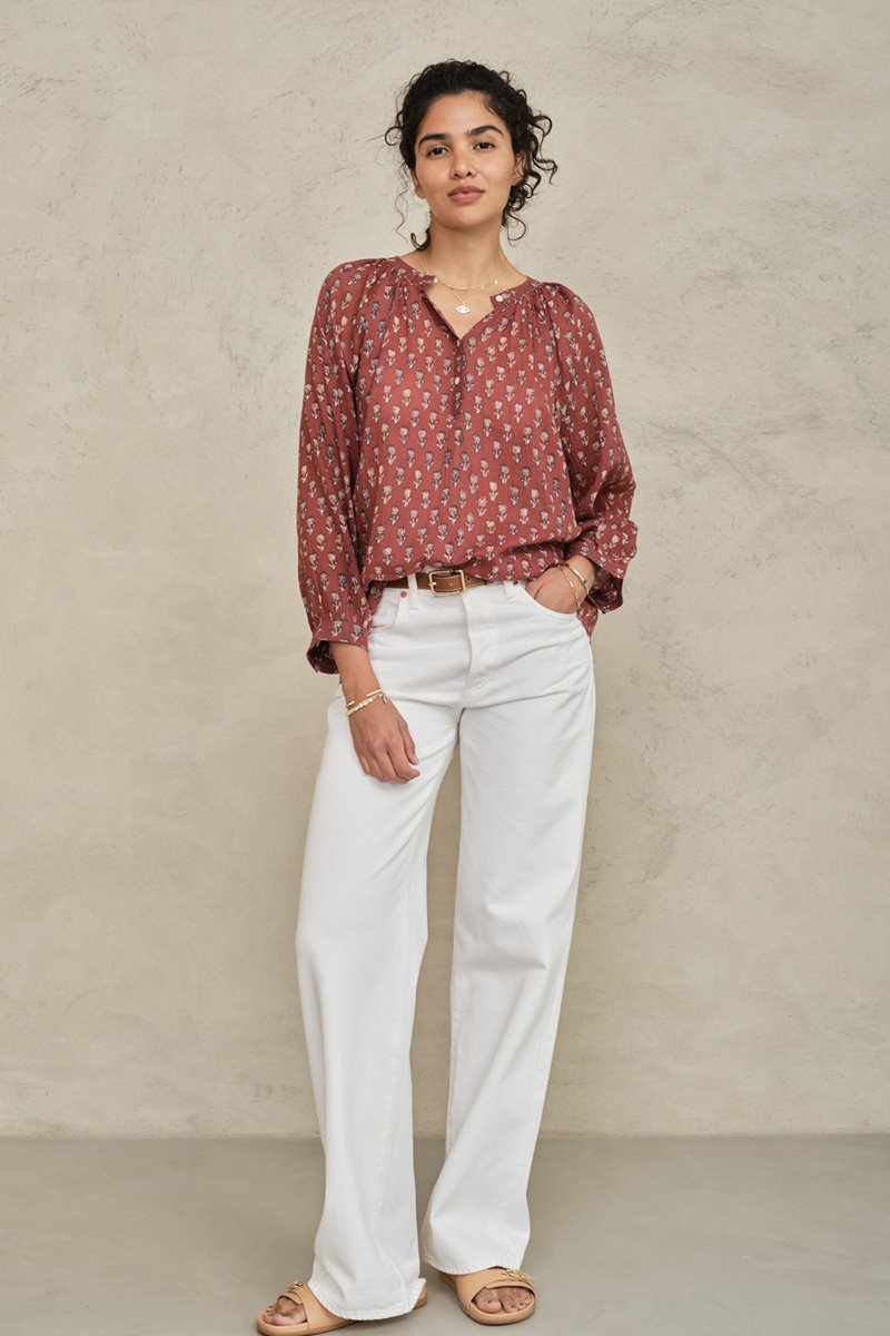 M.A.B.E arli print top berry