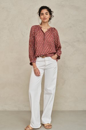 M.A.B.E arli print top berry