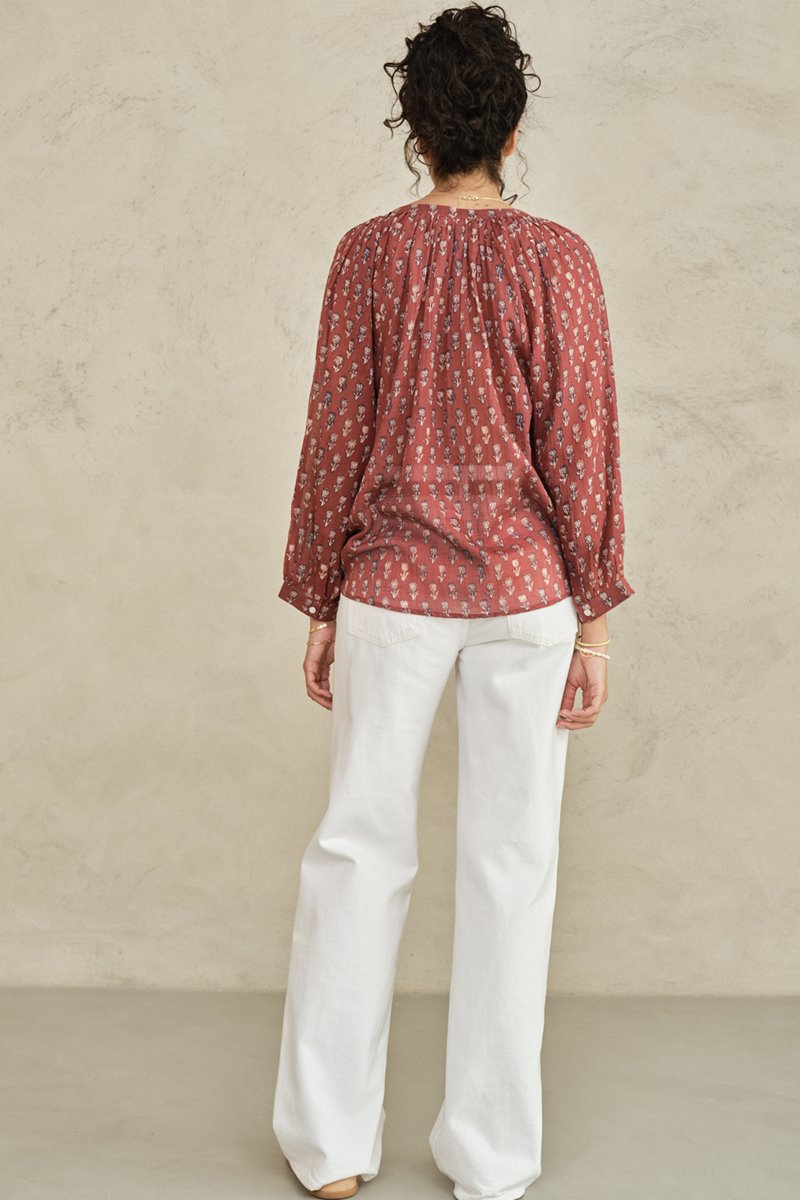 M.A.B.E arli print top berry side