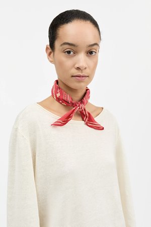 Skall Studio floral small scarf red