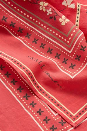 Skall Studio floral small scarf red side