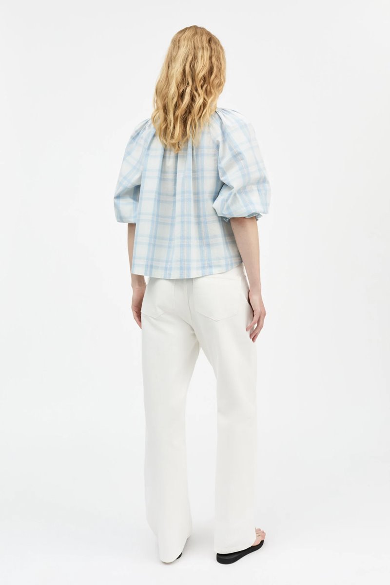 Skall Studio newmoon blouse vintage check detail