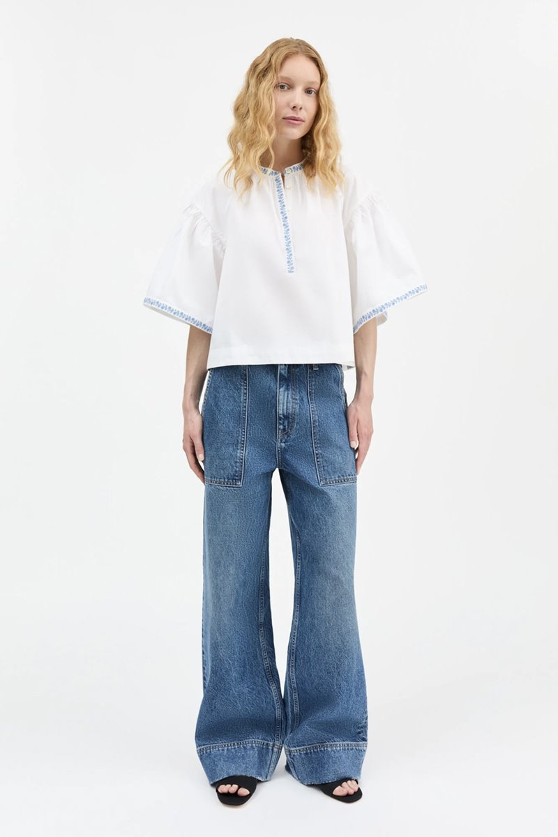 Skall Studio bonne blouse white detail