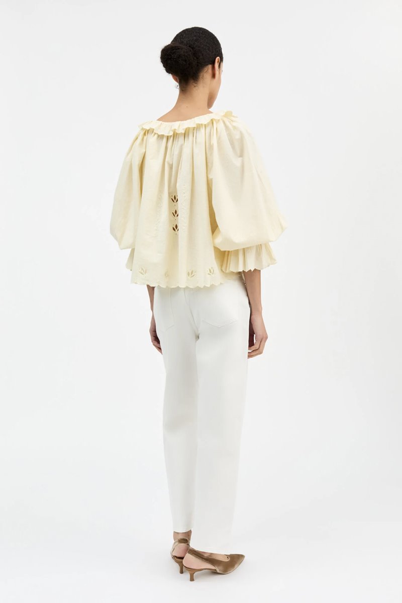 Skall Studio fleurie blouse buttermilk back