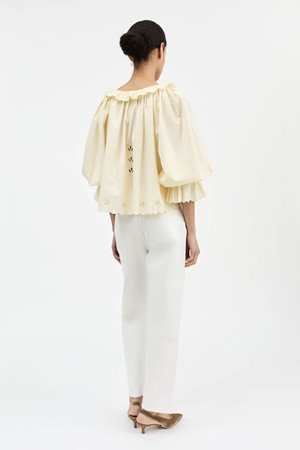 Skall Studio fleurie blouse buttermilk back