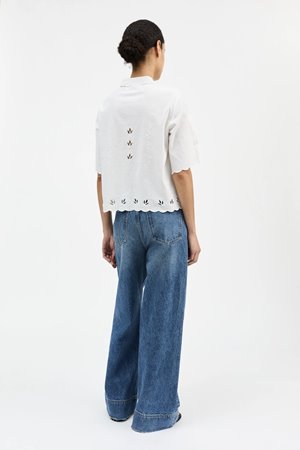 Skall Studio fleurie shirt optic white back