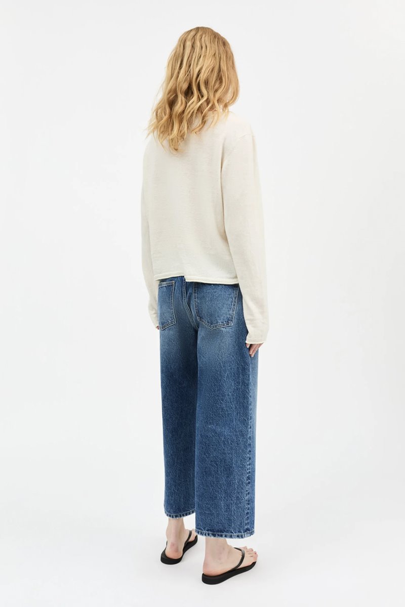 Skall Studio taylor cropped jeans  slouchy blue side