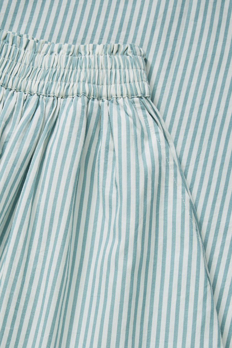 Skall Studio dagny skirt  white aqua stripe back