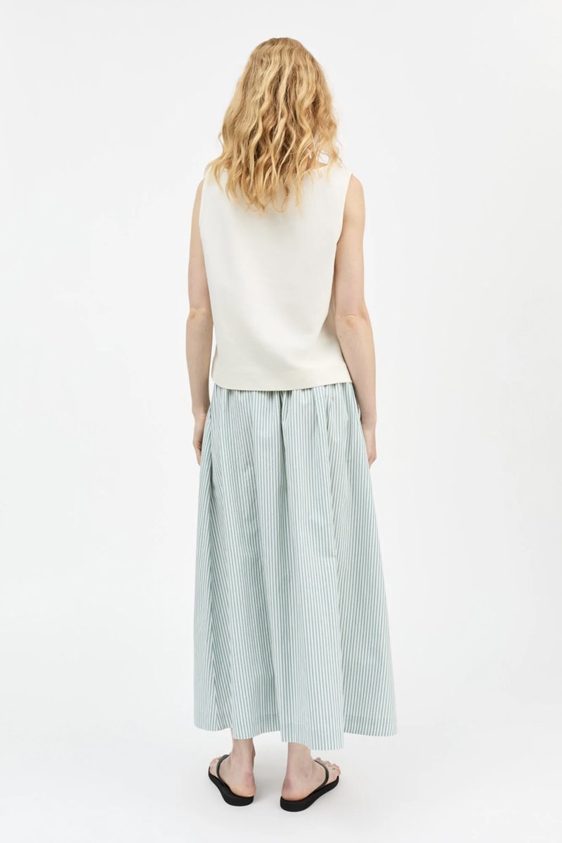 Skall Studio dagny skirt  white aqua stripe side