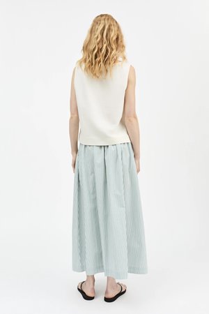 Skall Studio dagny skirt  white aqua stripe side