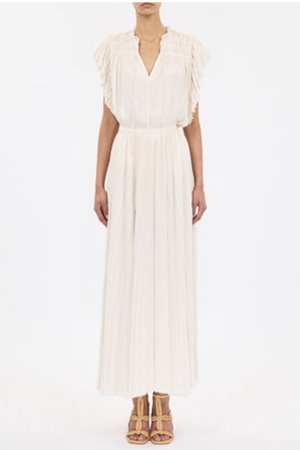 Ulla Johnson agosta flutter sleeve top cowrie back