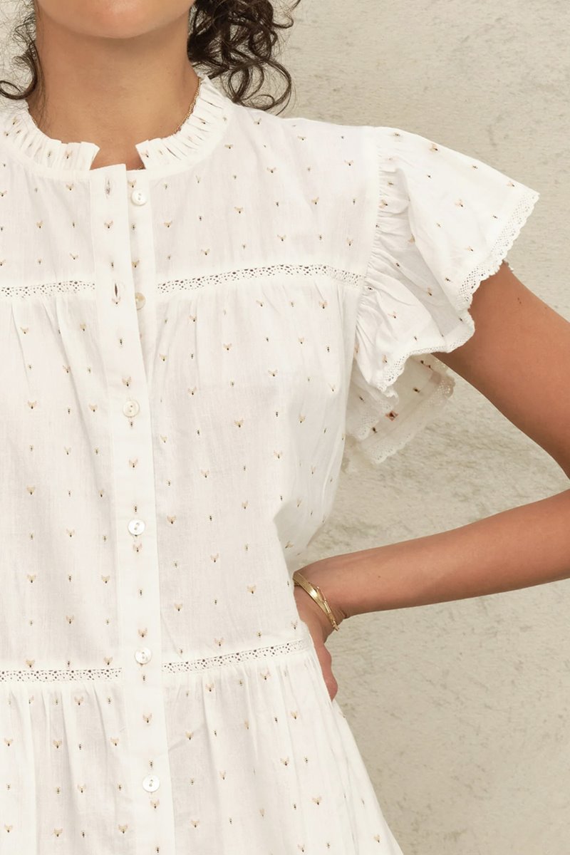 M.A.B.E rita frill dress side